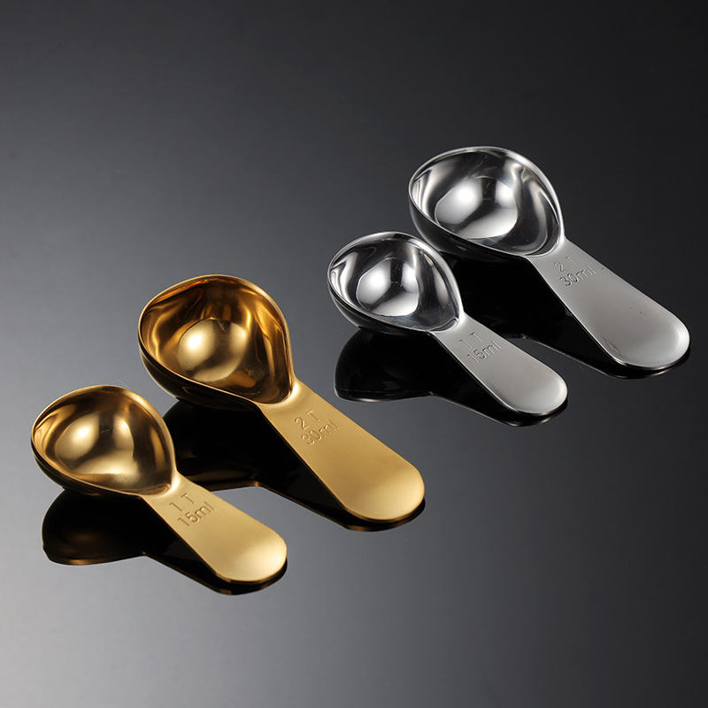 Stainless Steel Coffee Measuring Spoons - 15ml and 30ml Coffee Scoops and Tea Spoons