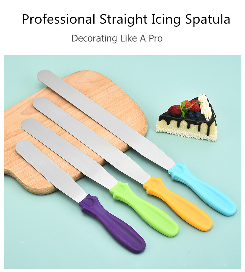 Straight Icing Spatula with PP Handle for Cake Decorating and Baking