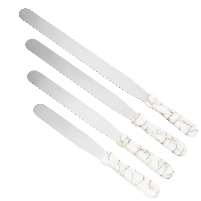 Cake Decorating Spatulas Come With 4 Sizes-Marble Pattern Handles