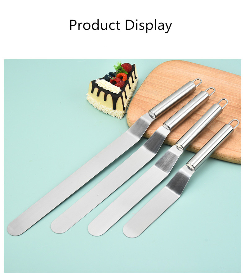 Wholesale Cake Icing Spatula Straight Stainless Steel Handle