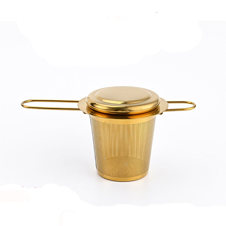 Tea Strainer Mesh with Lid Long Handles for Loose Tea